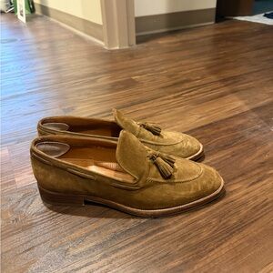 Allen Edmonds Tan Suede Tassel Loafers